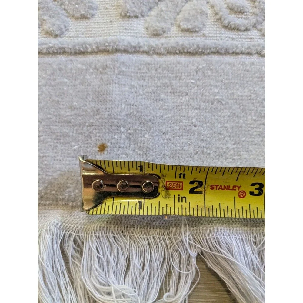 Vintage Cannon Monticello 3 pc Set Bath Hand Towel‎ MCM Sculpted